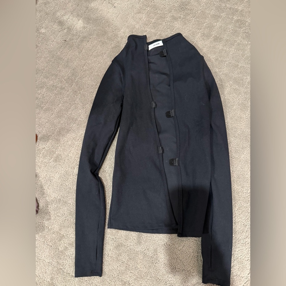 Joah Brown Black open front long sleeve